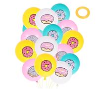 PartyKindom 32 Pièces Beignet Latex Gaz Ballon Beignet Ballons Décoratifs D'anniversaire Ballons En Latex En Forme De Beignet Fournitures De Fête D'anniversaire Beignet Émulsion