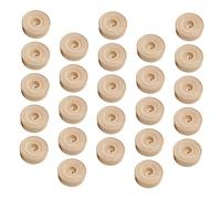 PartyKindom 32 pièces Roues pour Maquettes DIY Petites Roues Jouets Naturel Accessoires Créatifs pour Modèles et Jouets Voiture Durable pour Bricolage Familial