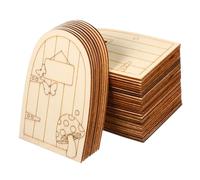 PartyKindom 36 Pièces Portes de Fée Miniatures Bois Non Peintes Décoration Créative pour Jardin Maison et Bureau Ornements Miniatures