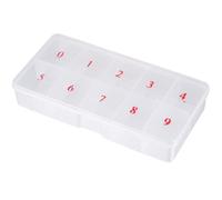 PartyKindom 3pièces Boîte Transparente pour Faux Ongles avec Compartiments Boîte de Rangement pour Accessoires de Nail Art Usage Quotidien Maison