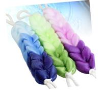 PartyKindom 3pièces Éponge De Bain Exfoliante Filet Pouf De Bain Long Avec Poignée Et Sangle Dorsale Boule De Éponge Double Face Pour Douche Lot De Couleurs Dégradées
