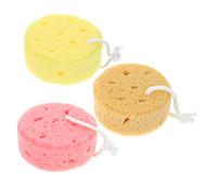 PartyKindom 3Pièces Éponge de Bain Exfoliante pour Garçon Fille et Adultes Éponge de Riche Design Suspendu pour Accessoire de Nettoyage Pratique et Agréable
