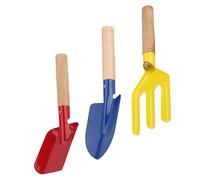 PartyKindom 3Pièces Outils de Jardinage avec Poignées Incluant Truelle Pelle et Fourche pour Jardinage Transplantation et Entretien des Plantes