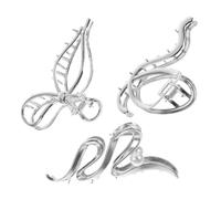 PartyKindom 3pièces Pince à Cheveux Jumbo Extra Large Pince Pour Cheveux Épais Accessoire Femme Adolescent