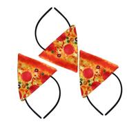 PartyKindom 3pièces Serre-tête Pizza Design pour Halloween Lot de Bandeaux Amusants Accessoires de Fête Créatifs pour Cheveux