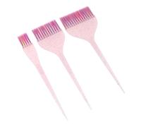 PartyKindom 3pièces Set De Pinceaux De Coloration Cheveux Avec Manche Long Pailleté Brosse Queue Fine Pour Salons Et Usage Maison Application Précise Et Intense Teinture