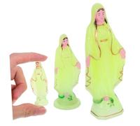 PartyKindom 3pièces Statuette Religieuse Vierge Phosphorescente Sculpture Décorative pour Prière Méditation Intérieure