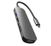 PartyKindom 3pièces Type USB Hub Dock Station pour Ordinateurs Portables Et Smartphones Adaptateur Compact avec Multiples Ports USB Et Sortie Vidéo pour TV Et Moniteurs