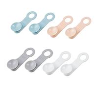 PartyKindom 4 paires Poignée de Lunette Wc avec Ventouse Rehausseur de Couvercle Toilette Outil Hygiénique pour Seniors Kit Blanc Gris Rose Bleu