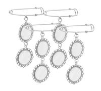 PartyKindom 4 pièces Broche DIY Thermotransférable Ronde Épingles Petites Personnalisables Décoration Polyvalente pour Vêtements et Accessoires Cadeau Créatif