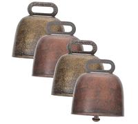 PartyKindom 4 Pièces Cloches de Vache Vintage Lot de Perte pour Animaux Décorations Artisanales pour Cattle Chevaux Moutons Couleurs Ancien Ancien