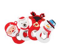PartyKindom 4 pièces Décapsuleurs de Noël Magnétiques à Thème Festif Ouvre-bouteilles Mignons et Multifonctions pour Bières Sodas et Décoration de Réfrigérateur