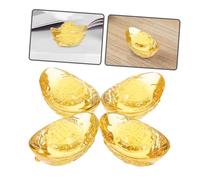 PartyKindom 4 Pièces Décor de Chambre Cristal Yuan Bao Lot de Figurines Cristal Ornements Chinois pour Décoration Intérieure Accessoires Feng Shui pour Maison
