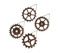 PartyKindom 4 Pièces Décoration Murale Ronde Ornement Engrenage Industriel Vintage Suspension Murale pour Salon Style Rétro Cottage