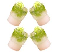 PartyKindom 4 Pièces Miniature Fruit Tea Bottles Cups Resin Dollhouse Accessories for Pretend Family Fun Simulation Food Model