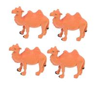 PartyKindom 4 Pièces Modèle de Chameau de Simulation de Chameau modèle de de Chameau Figurines animales Jouets Peluche Animaux Ornement du modèle Animal Figure de Chameau Brun