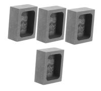 PartyKindom 4 Pièces Moule à Graphite pour Fusion de Métaux Lingotière Graphite pour Bricolage Outil de Fabrication de Bijoux pour Analyse et Éducation Scientifique