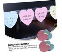 PartyKindom 4 pièces Notes Adhésives Forme de Cœur Bloc Notes Autocollants Réutilisables pour Bureau École et Maison Stickers Index Créatifs et Repositionnables