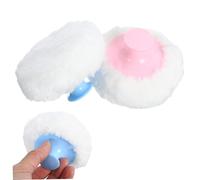 PartyKindom 4 Pièces Pouffler en poudre parlant duveteux corps enfants soin du visage bouffée avec poignée éponge lavable mixeur plongeant éponges eponge lavable bouffée de poudre pour bébé