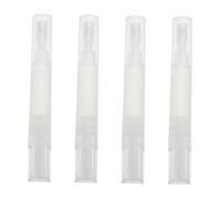 PartyKindom 4 pièces Stylo Vide pour Huile Ongles et Cuticules avec Embout Silicone Réutilisable Applicateur Cosmétique pour Vernis Soin Chevelu et Croissance des Sourcils Lot