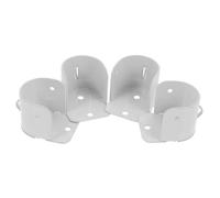 PartyKindom 4 pièces Support de Tringle à Rideau Solide Montage Mural Stable avec Fixation par Vis Adapté pour Salle de Bain Placard et Buanderie Support de Barre Extensible sans Perçage