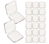 PartyKindom 40 Pièces Boîte de Rangement Transparente 67x67x16 MM | Ps Haute Transparence, Coins Arrondis et Accès sans Joint, Accès Rapide, Salons et Présentoirs