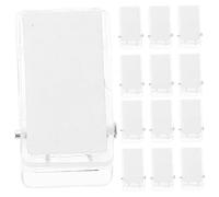 PartyKindom 40 pièces Clips Badge Adhésifs Plastique avec Ressort Clips Porte Noms Transparente Auto Adhésifs pour Cartes Didentité Accessoires Pratiques pour Salon Bureau et Événements