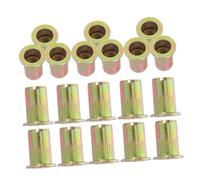 PartyKindom 40 pièces Écrous à Rivet Acier Au Plaqué Zinc Tête Plate Corps Moleté Demi-hexagonal Antivibration pour Électronique Automobile