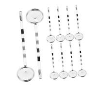 PartyKindom 40 pièces Pinces à Cheveux Argentées Diamètre Intérieur Bases Rondes Solides pour Accessoires de Coiffure DIY Barrettes Résistantes pour Mariage et Usage Quotidien
