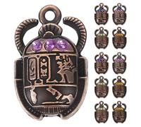 PartyKindom 48 Pièces Scarabé Égyptien Vintage avec Strass Incrusté Breloques Sacré pour Bracelet Collier DIY Accessoires Bijoux Artisanaux