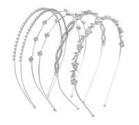 PartyKindom 4Pièces Bandeau Femme à Paillettes Élégantes pour Mariage et Usage Accessoire de Coiffure Scintillant avec et Perles pour Démoselles