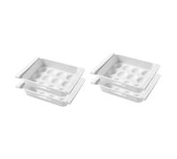 PartyKindom 4pièces Boîte De Rangement Pour à Tirage Organisateur De Frigo Multifonctionnel Conteneur Pratique Pour Fruits Et Rangement Ménager Blanc