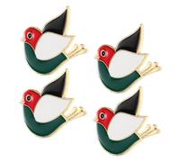 PartyKindom 4pièces Broche Drapeau Palestinien Épingle à Revers Badge National Pince Écharpe Accessoire Vêtements Décorations Événements