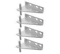 PartyKindom 4pièces Charnières De Porte Congélateur Inox Avec Capuchons Caoutchouc Silencieux Accessoires Détachés Compatibles Réfrigérateur Congelateur Pour Remplacement Facile