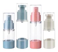 PartyKindom 4pièces Flacons Spray Vides Lot Pour Parfum Fragrance Liquide Avec De Visage Pompe Voyage Contenant Cosmétique Airless