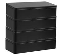 PartyKindom 4pièces Lot De Petites Boîtes De Rangement Métal Pour Sachets De Thé Avec Couvercle Réutilisables Et Hermétiques