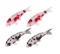 PartyKindom 4pièces Lot de Poissons Koï Plastique Figurines Colorées pour Aquarium Décoration Intérieur Et Jardin Féerique