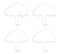 PartyKindom 4pièces Moule à Biscuits Parapluie Inox Pâtisserie DIY Découpe Facile et Antiadhésive pour Biscuits et Fondant Outil Léger et Pratique pour Cuisson Maison
