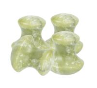 PartyKindom 4pièces Outils de Guasha Forme de Champignon Pierres de Massage Facial pour Yeux Visage Cou Ensemble Spa Relaxant pour Soins de Peau