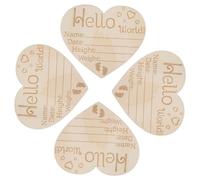 PartyKindom 4pièces Panneau Annonce De Naissance Bois Signe De Nom Pour Garçon Fille Idée Maternité Et Décoration Pour Moments Précieux