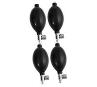 PartyKindom 4pièces Poire De Gonflage Manuelle Latex Noir Pour Tensiomètre Avec Valves De Dégonflage Accessoire De Remplacement Pour Maison