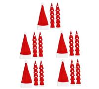 PartyKindom 5 Ensembles Décorations De Noël Gnomes Petits Chapeaux De Père Noël Artisanaux Argenterie Bonnet Cannes De Bonbon Biscuit De Rouge Tissu Non Tissé 15 Pièces * 5