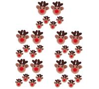 PartyKindom 5 Ensembles Têtes D'élan De Noël Décoration De Noel Decor Noel Ornements De Noël De Cerf Renne De Noël Bricolage Artisanat Têtes D'élan Têtes D'élan pour Le Bricolage 6 Pièces * 5