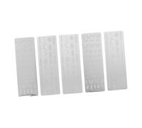 PartyKindom 5 feuilles Plaques de Manucure Acier Inoxydable Modèles Nail Stamping pour DIY Ongles Nail Art Facile et Précis