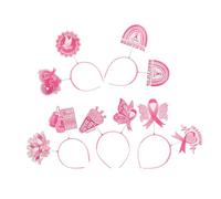 PartyKindom 5 Pièces Accessoires Festifs pour Sensibilisation Au Cancer Sein Diadèmes Ruban pour Décorations de Fête et Photos