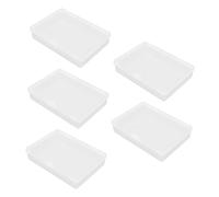 PartyKindom 5 pièces Boîte de Rangement Plastique pour Cartes à Jouer Lot de Contenants Transparente Pratique et pour Stockage de Jeux de Cartes
