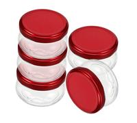 PartyKindom 5 Pièces Bouteille Nid D'oiseau Pot Scellé Petit Pot avec Couvercle Hermétique Petits Bocaux en Verre avec Couvercles Petits Pots en Verre Rouge Un Verre