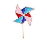 PartyKindom 5 pièces Broche Forme Moulin à Vent Colorée Accessoire de Mode Unisexe pour Vêtements Épingle Décorative Simple pour Femmes et Hommes