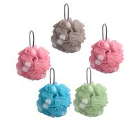 PartyKindom 5 pièces Lot de Balles de Bain Colorées Ultra Éponge de Créative et Lavable pour et Nettoyage Profondeur