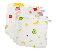 PartyKindom 5 pièces Lot de Débarbouillettes Mousseline Coton Ultra Doux pour Serviette Visage Absorbante et Lavable et Adaptée Aux Styles